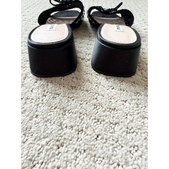 Miu Miu Leather Lasercut Accents Slides Women's Size: 7 | IT 37 - Picture 8 of 11